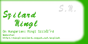 szilard mingl business card